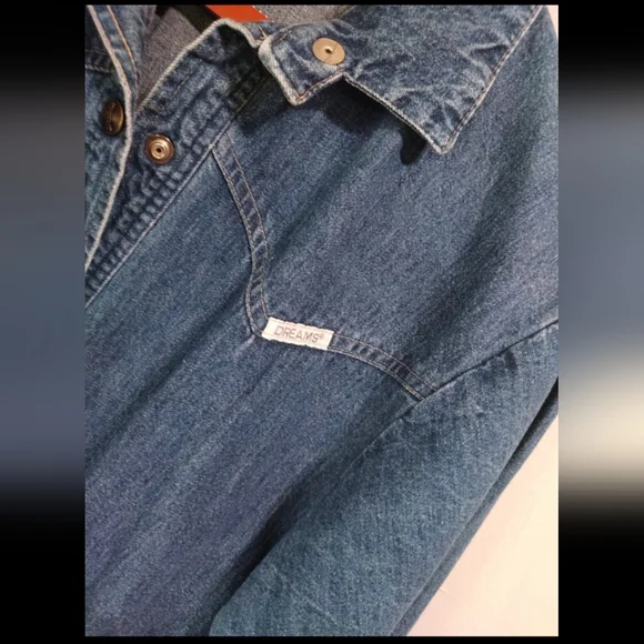 Vintage 80s 90sWomen's Jump suit denim jeans size Small / Medium - Picture 11 of 12